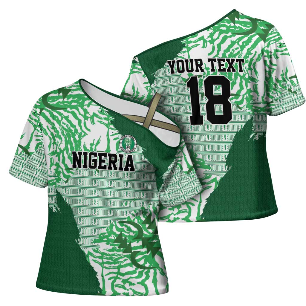 Custom Nigeria Fooball Cross Shoulder Shirt Super Eagles National Pride
