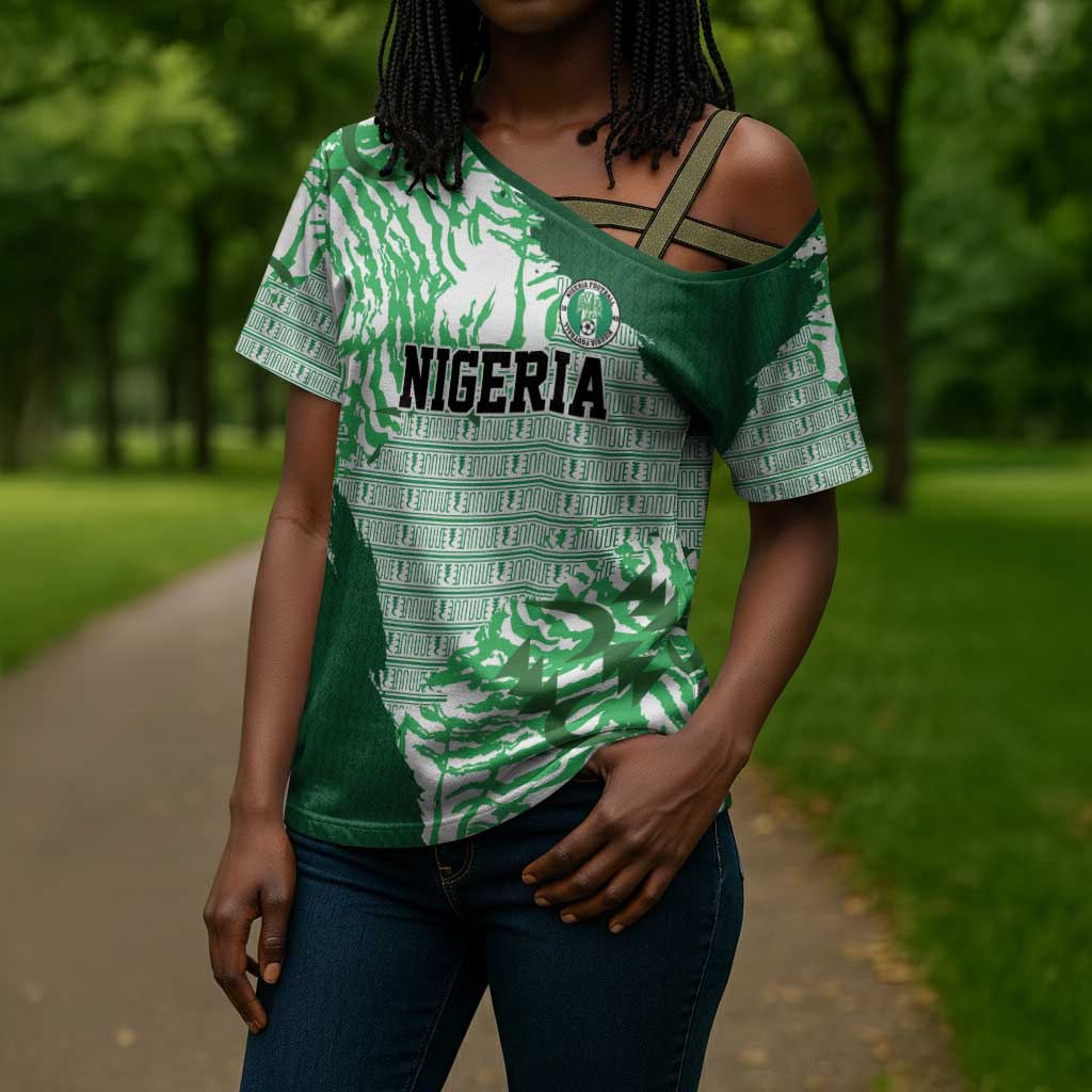 Custom Nigeria Fooball Cross Shoulder Shirt Super Eagles National Pride