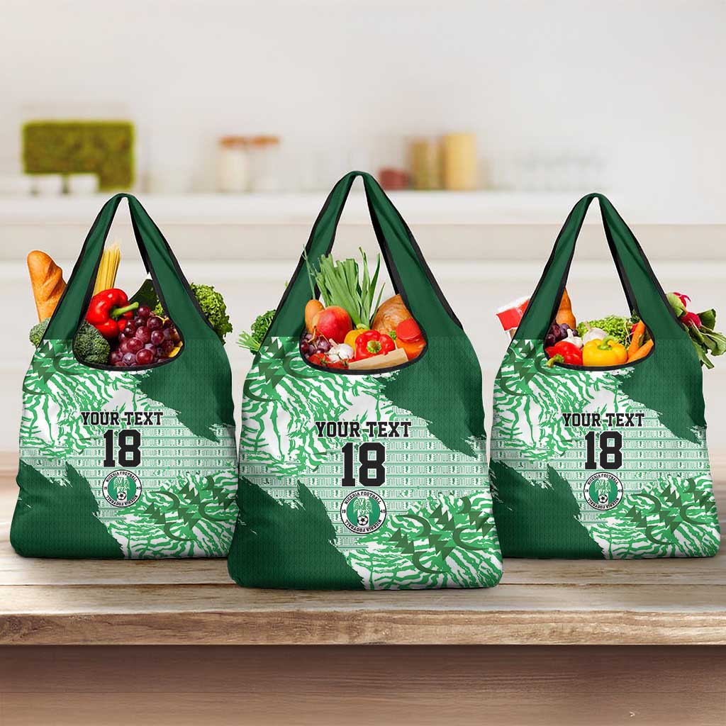Custom Nigeria Fooball Grocery Bag Super Eagles National Pride