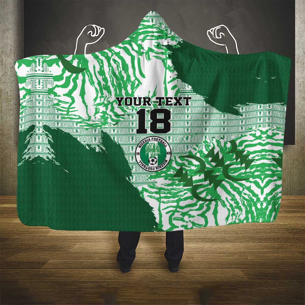 Custom Nigeria Fooball Hooded Blanket Super Eagles National Pride