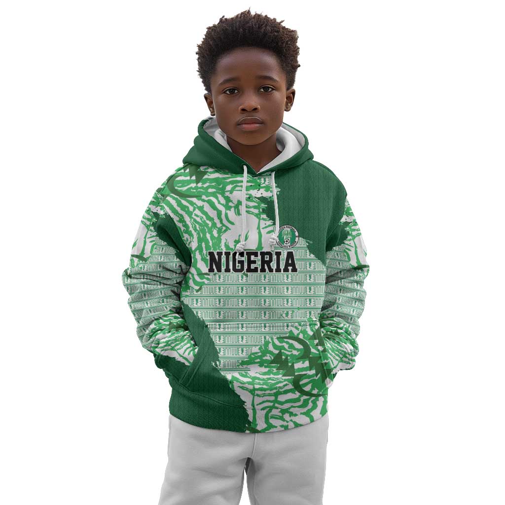 Custom Nigeria Fooball Kid Hoodie Super Eagles National Pride