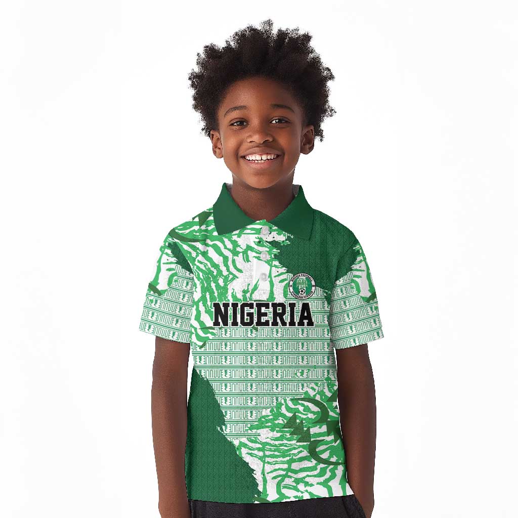 Custom Nigeria Fooball Kid Polo Shirt Super Eagles National Pride