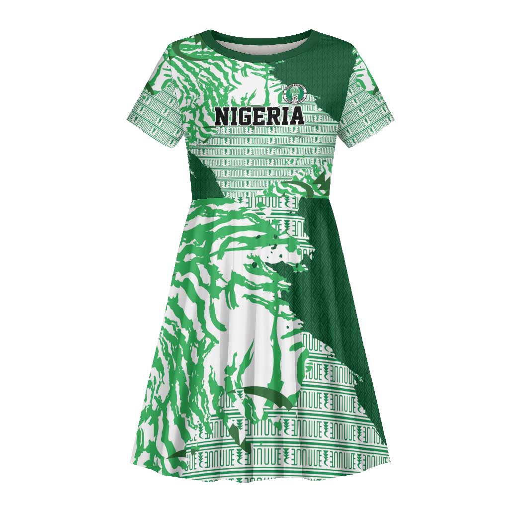 Custom Nigeria Fooball Kid Short Sleeve Dress Super Eagles National Pride