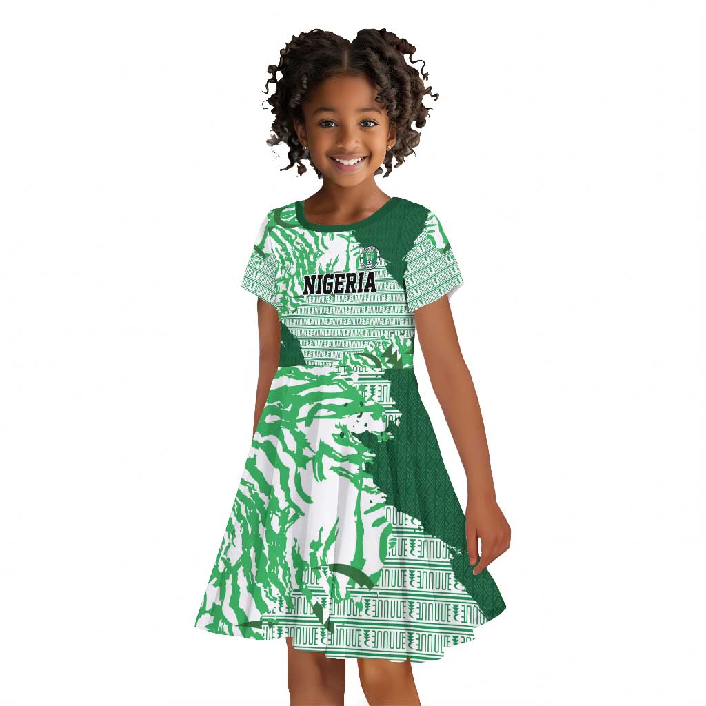 Custom Nigeria Fooball Kid Short Sleeve Dress Super Eagles National Pride