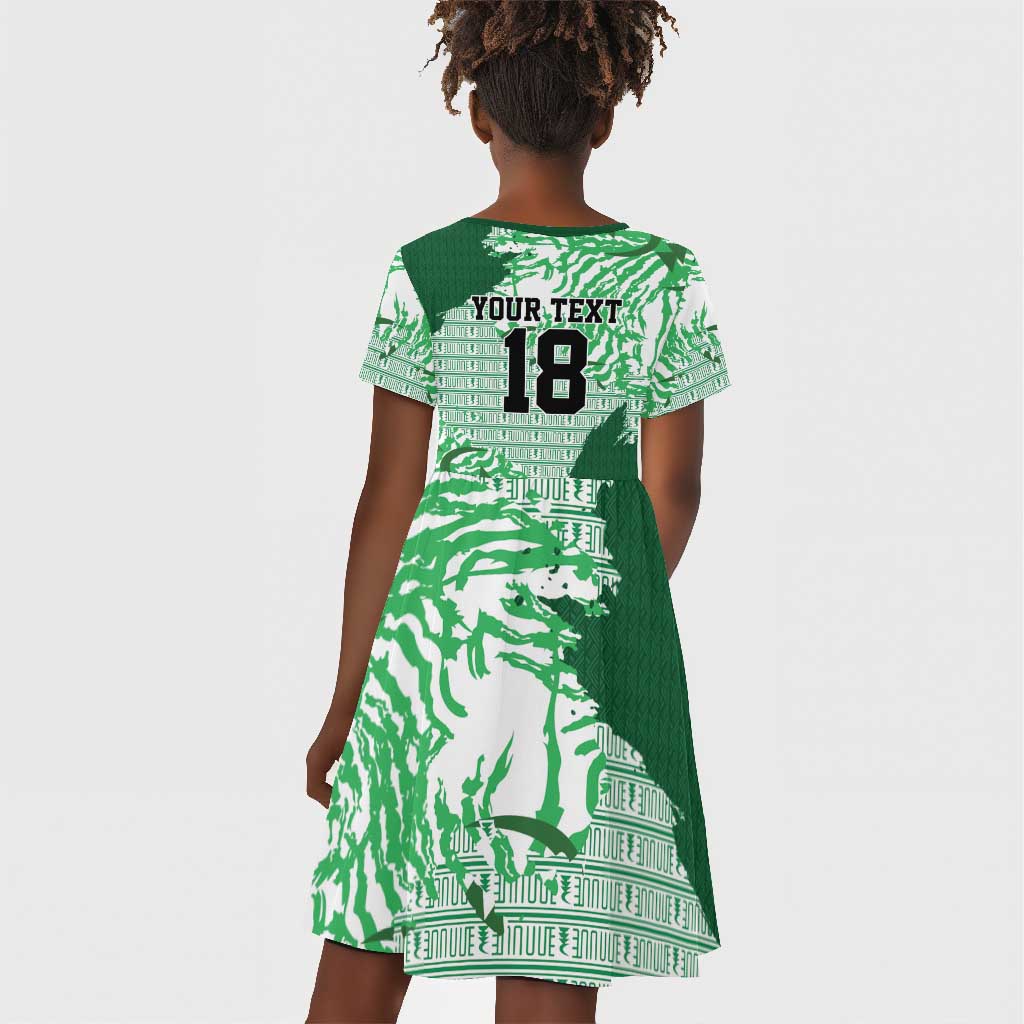 Custom Nigeria Fooball Kid Short Sleeve Dress Super Eagles National Pride