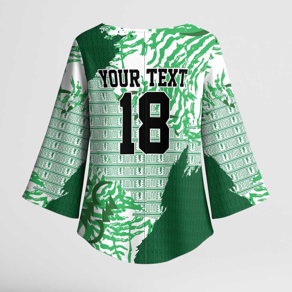 Custom Nigeria Fooball Kimono Sleeve Blouse Super Eagles National Pride