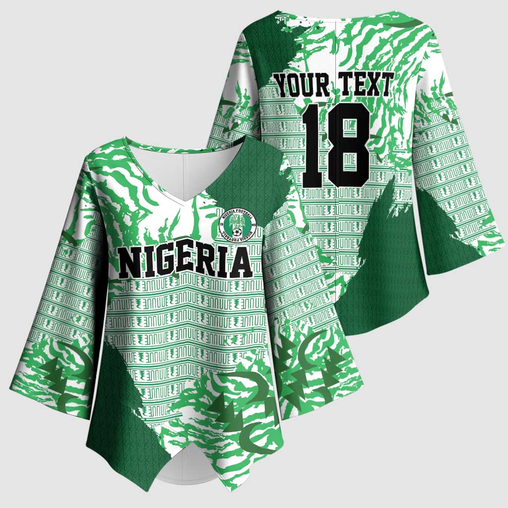 Custom Nigeria Fooball Kimono Sleeve Blouse Super Eagles National Pride