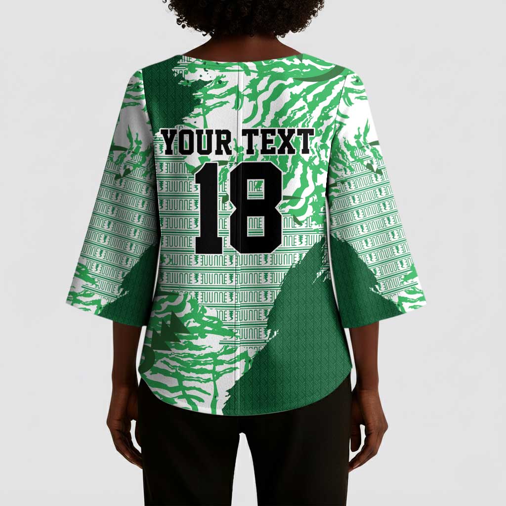 Custom Nigeria Fooball Kimono Sleeve Blouse Super Eagles National Pride