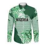 Custom Nigeria Fooball Long Sleeve Button Shirt Super Eagles National Pride