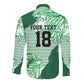Custom Nigeria Fooball Long Sleeve Button Shirt Super Eagles National Pride