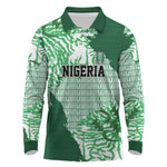 Custom Nigeria Fooball Long Sleeve Polo Shirt Super Eagles National Pride