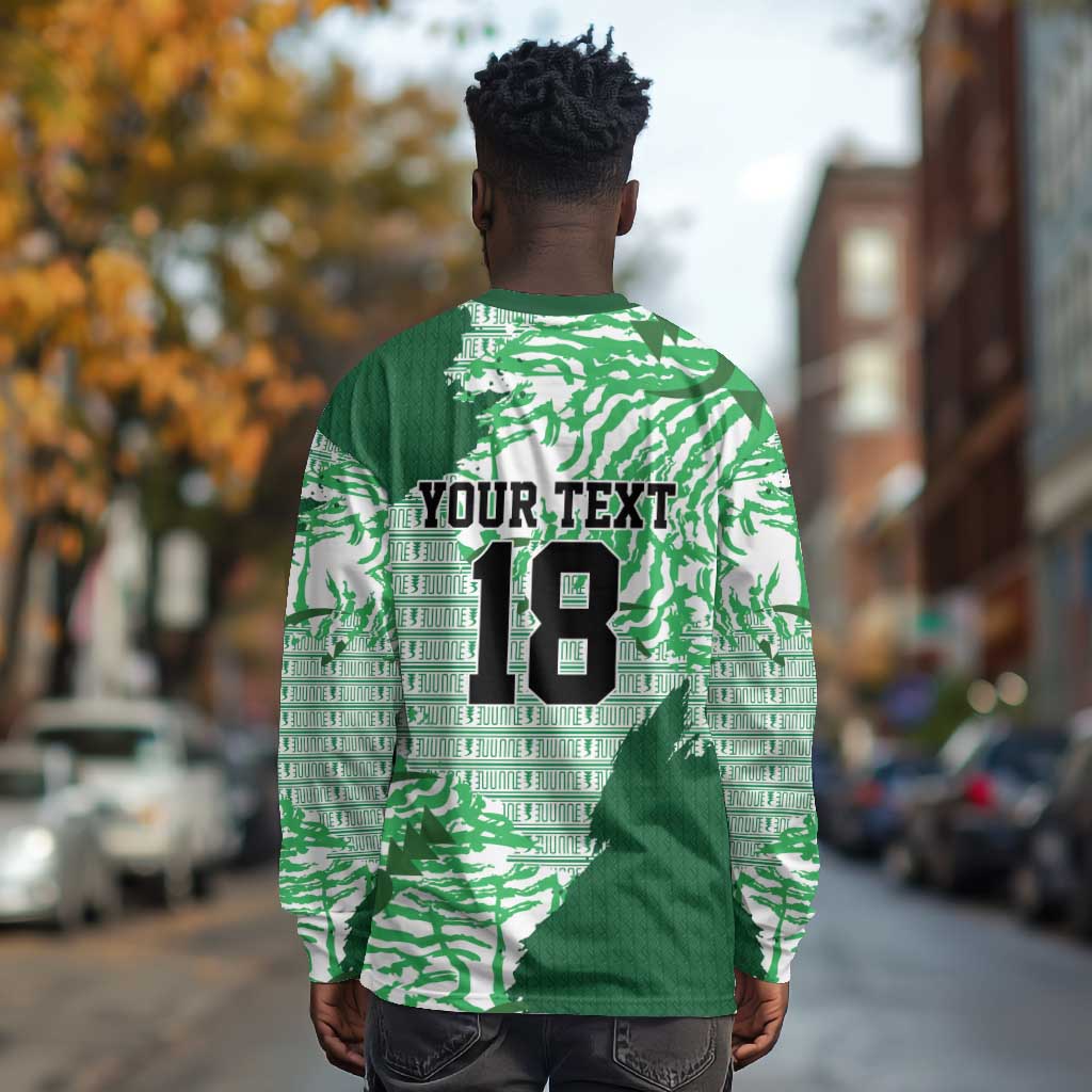 Custom Nigeria Fooball Long Sleeve Shirt Super Eagles National Pride