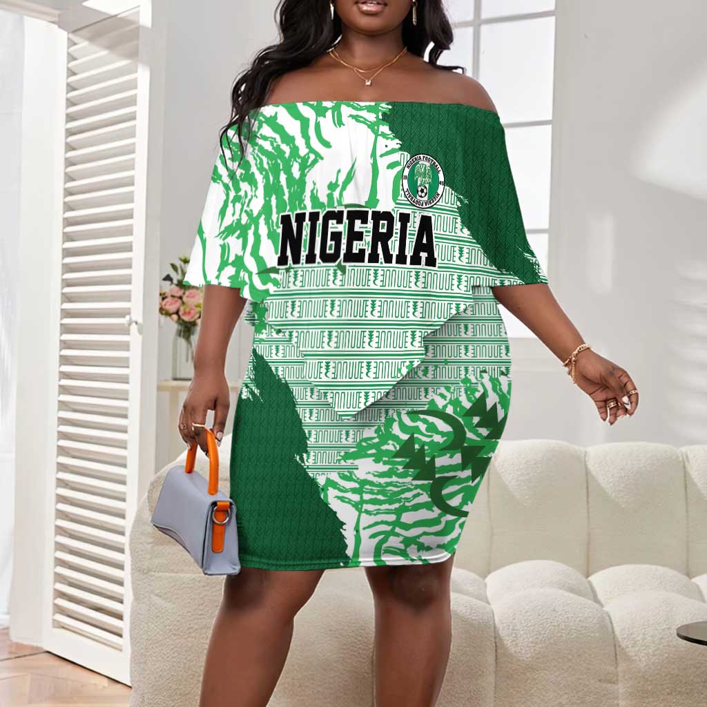 Custom Nigeria Fooball Off Shoulder Short Dress Super Eagles National Pride