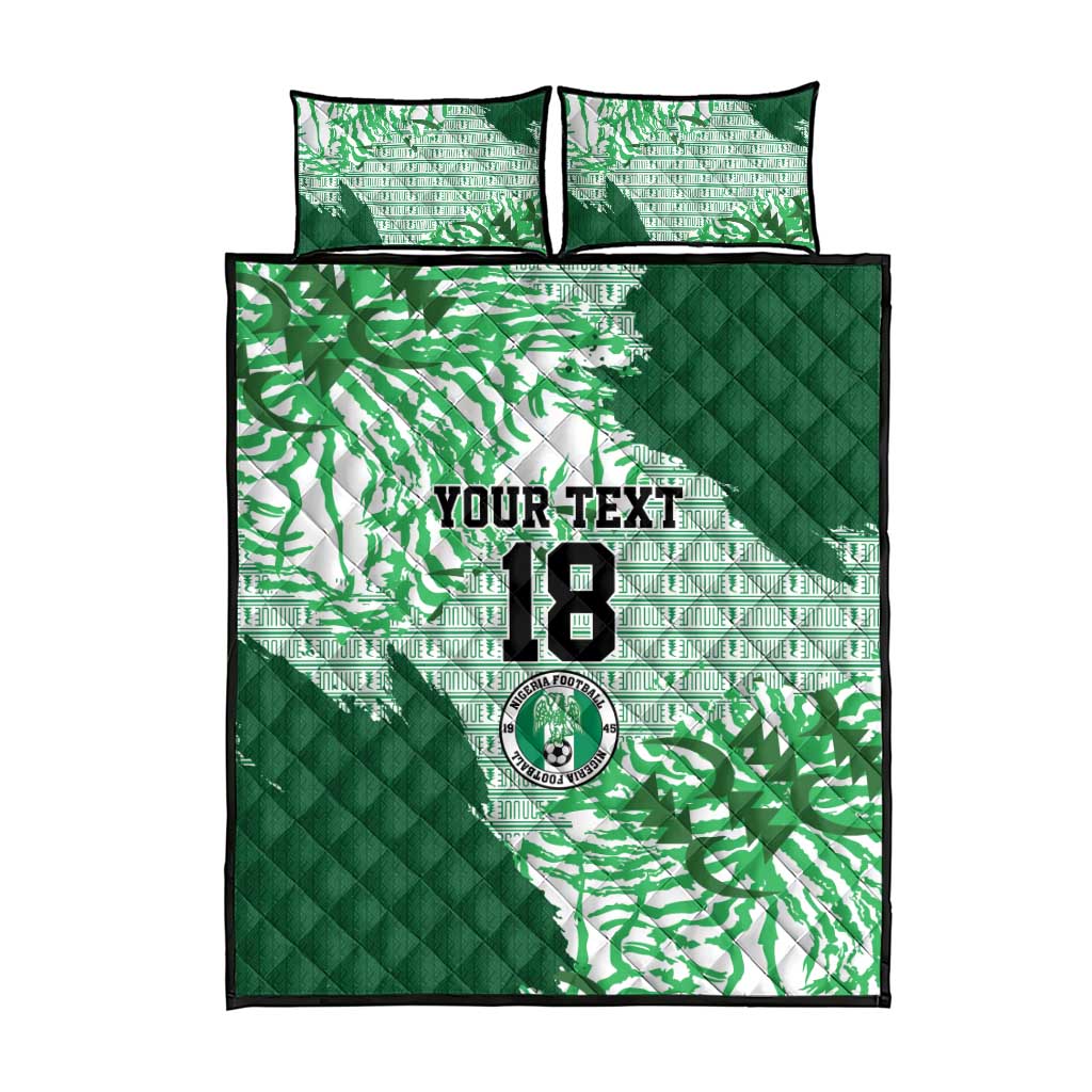 Custom Nigeria Fooball Quilt Bed Set Super Eagles National Pride