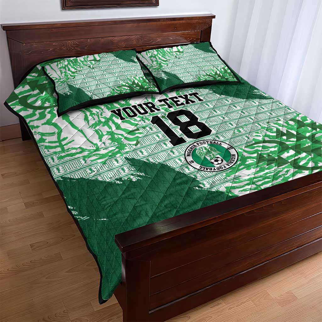 Custom Nigeria Fooball Quilt Bed Set Super Eagles National Pride