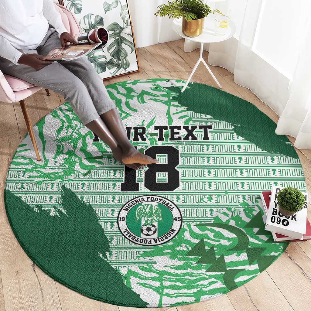 Custom Nigeria Fooball Round Carpet Super Eagles National Pride