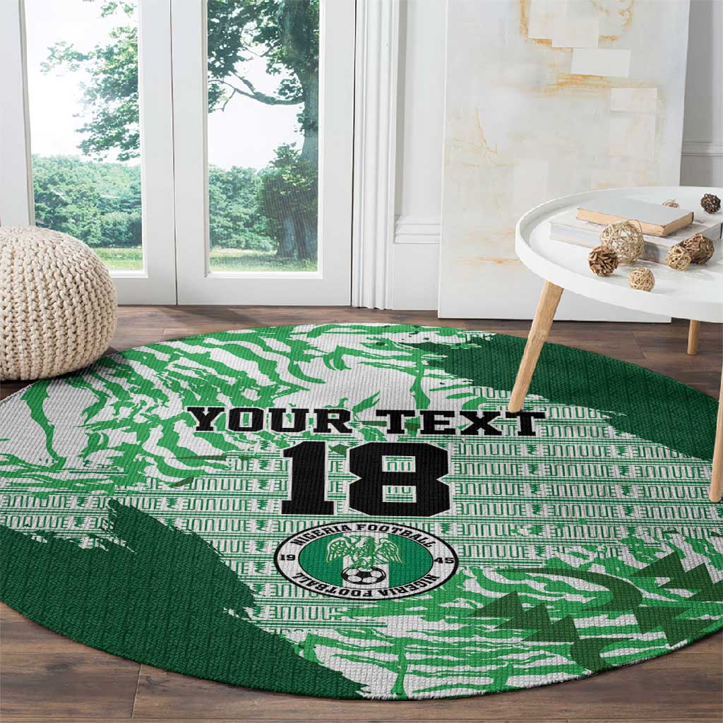 Custom Nigeria Fooball Round Carpet Super Eagles National Pride