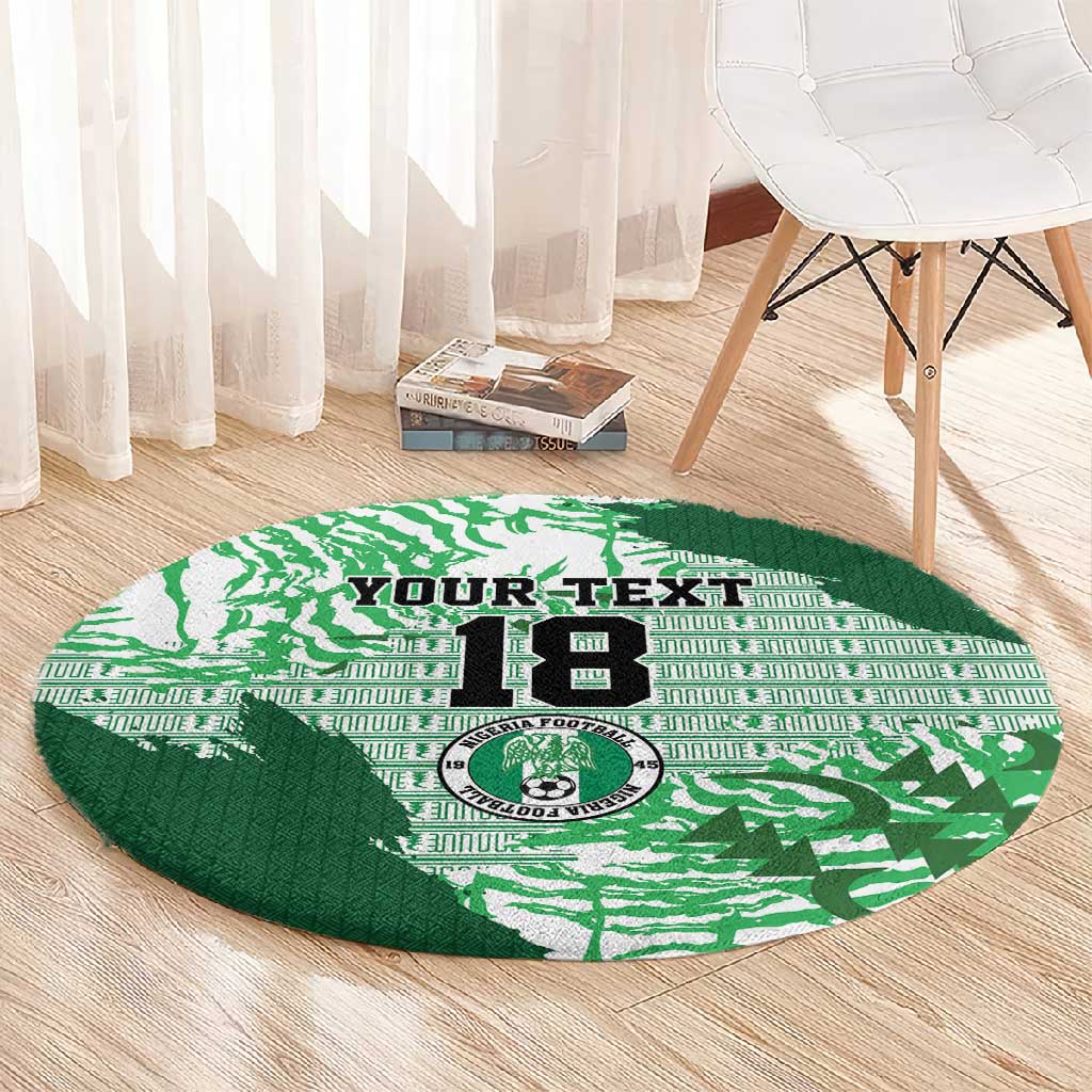 Custom Nigeria Fooball Round Carpet Super Eagles National Pride