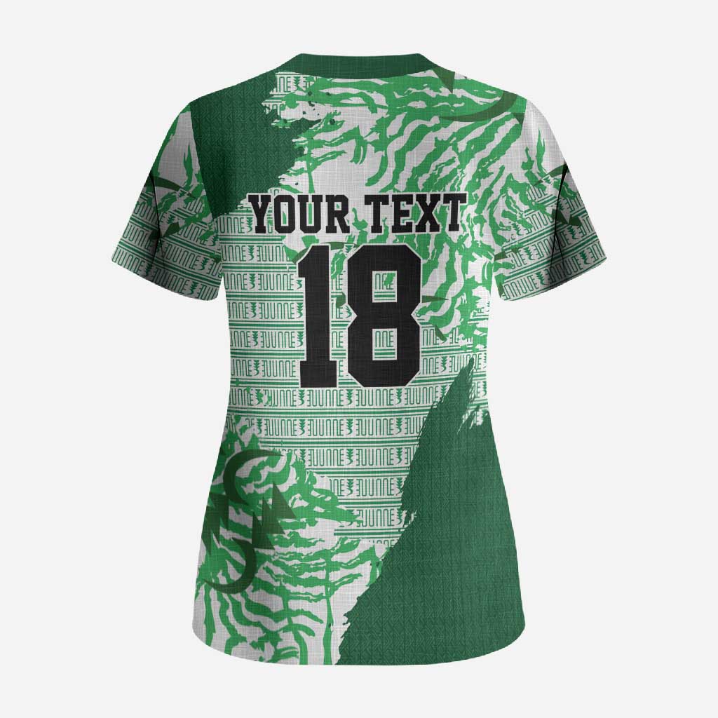 Custom Nigeria Fooball Scrub Top Super Eagles National Pride