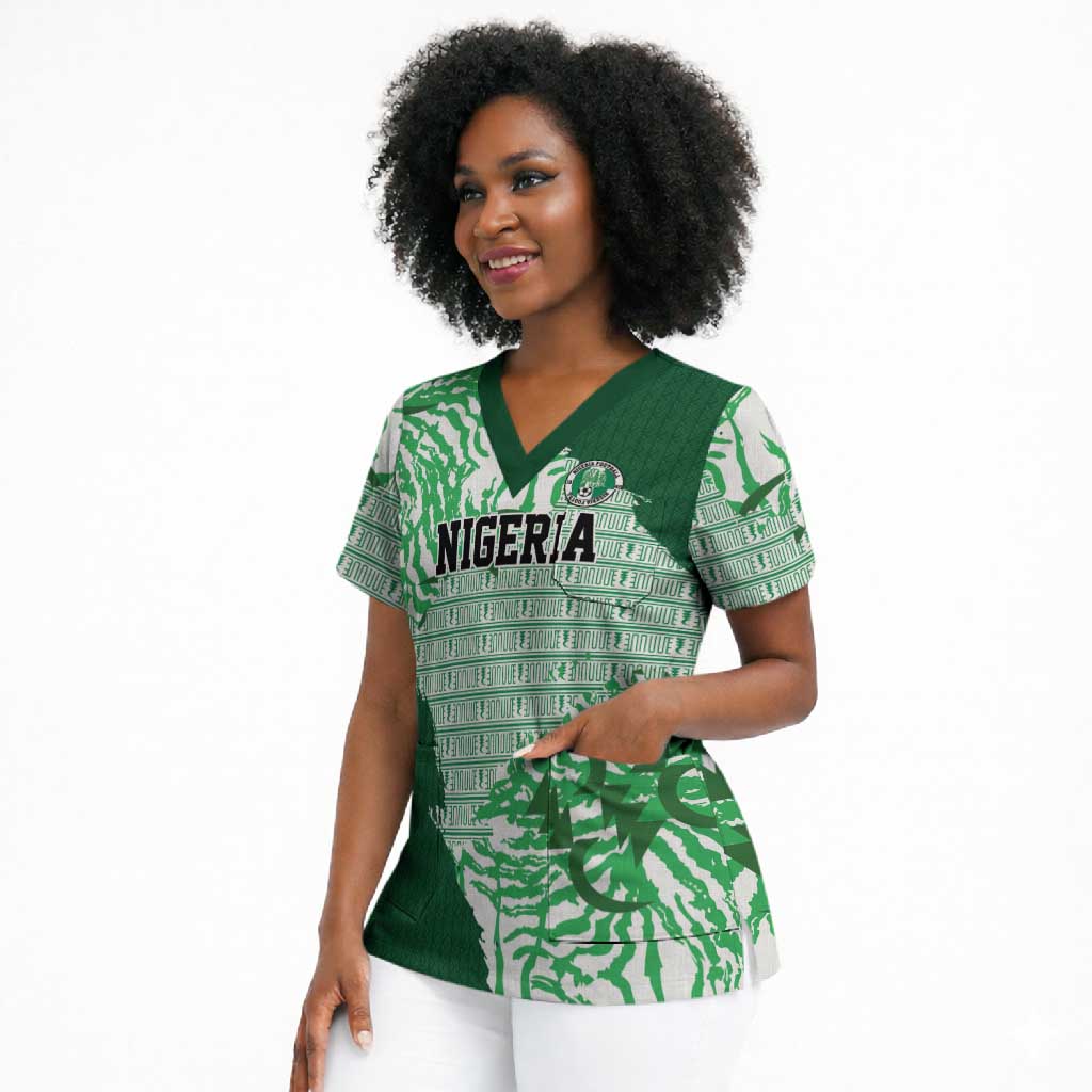 Custom Nigeria Fooball Scrub Top Super Eagles National Pride