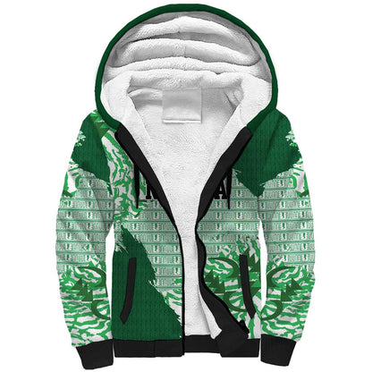 Custom Nigeria Fooball Sherpa Hoodie Super Eagles National Pride
