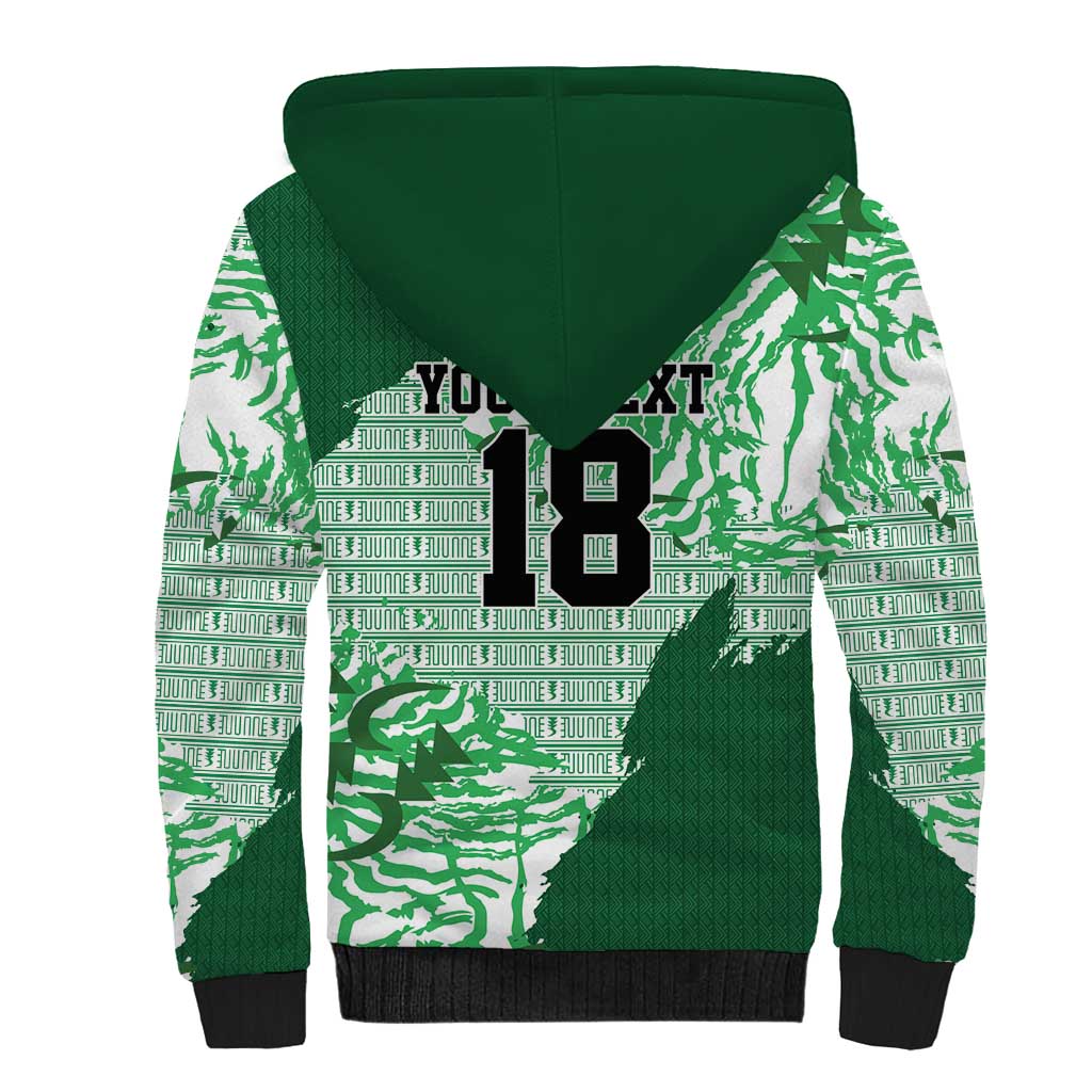 Custom Nigeria Fooball Sherpa Hoodie Super Eagles National Pride