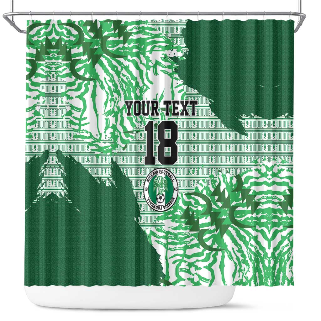 Custom Nigeria Fooball Shower Curtain Super Eagles National Pride