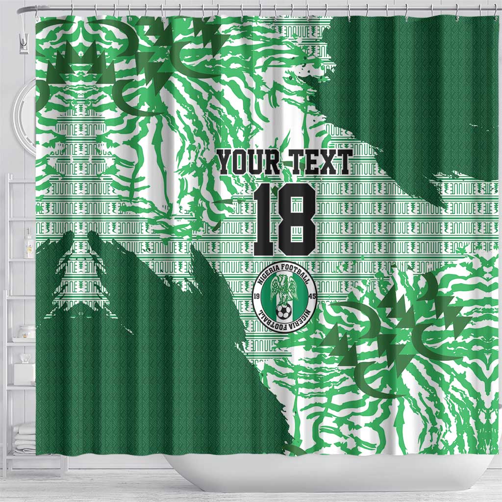 Custom Nigeria Fooball Shower Curtain Super Eagles National Pride