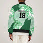 Custom Nigeria Fooball Sleeve Zip Bomber Jacket Super Eagles National Pride
