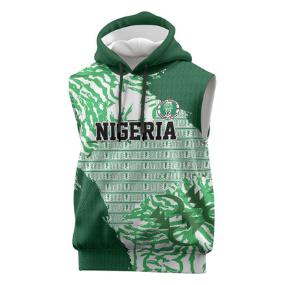 Custom Nigeria Fooball Sleeveless Hoodie Super Eagles National Pride