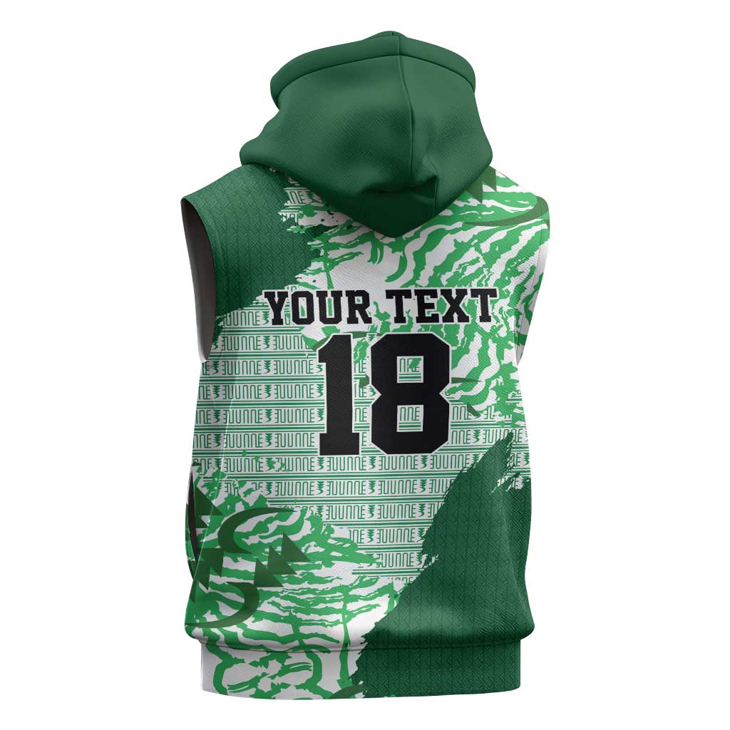 Custom Nigeria Fooball Sleeveless Hoodie Super Eagles National Pride