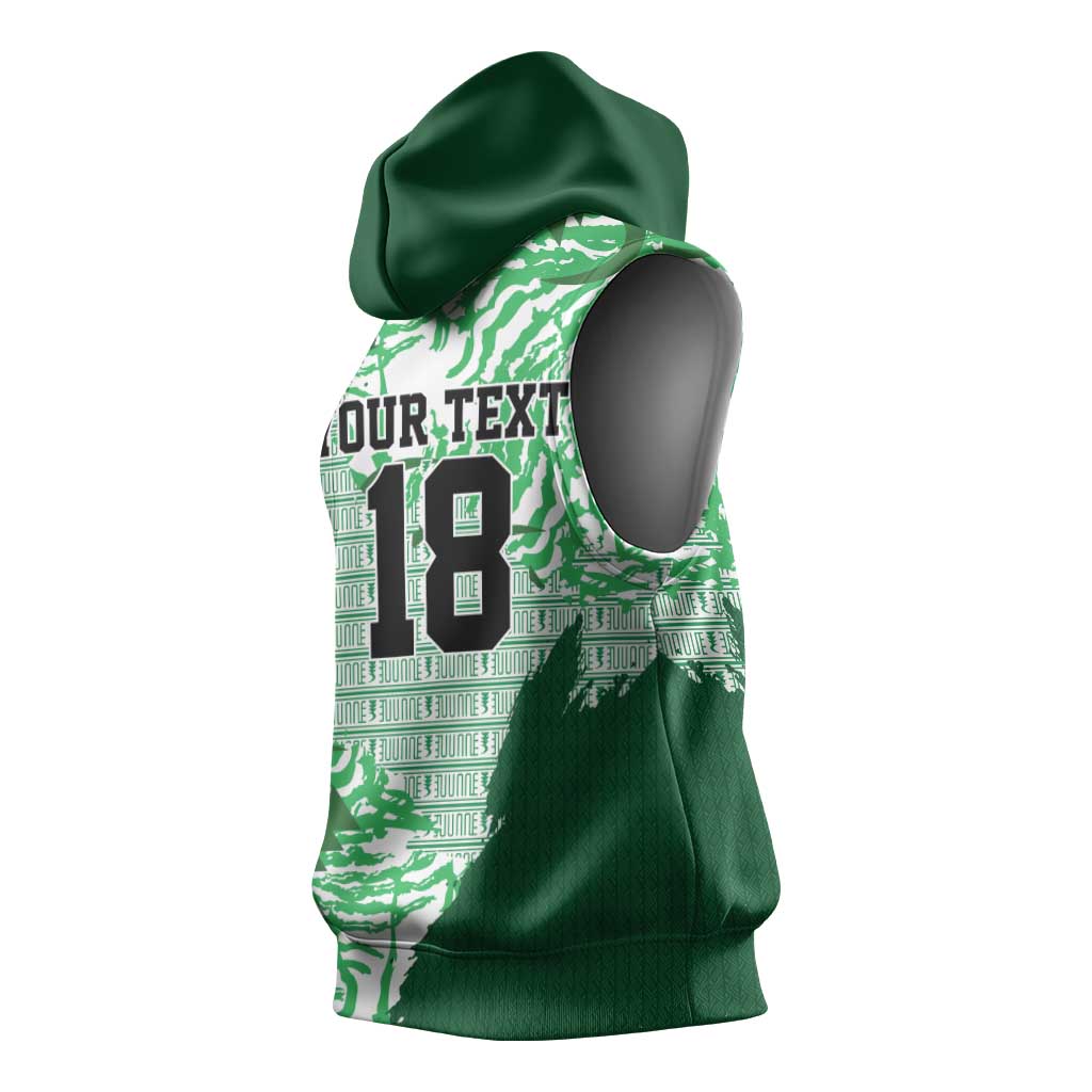 Custom Nigeria Fooball Sleeveless Hoodie Super Eagles National Pride