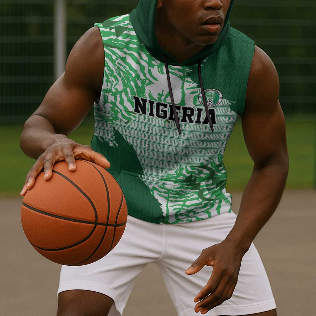 Custom Nigeria Fooball Sleeveless Hoodie Super Eagles National Pride