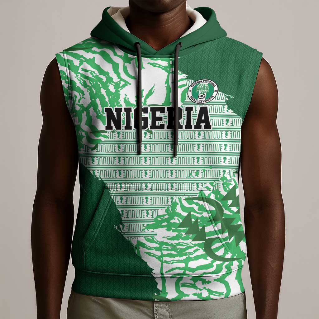 Custom Nigeria Fooball Sleeveless Hoodie Super Eagles National Pride
