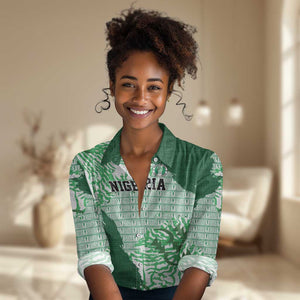 Custom Nigeria Fooball Women Casual Shirt Super Eagles National Pride