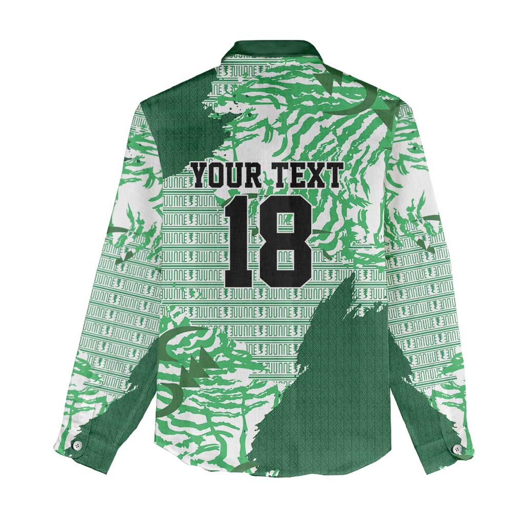 Custom Nigeria Fooball Women Casual Shirt Super Eagles National Pride