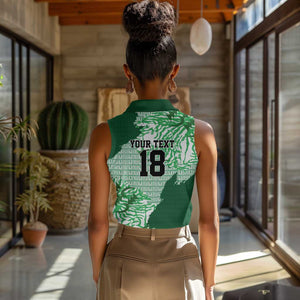 Custom Nigeria Fooball Women Sleeveless Polo Shirt Super Eagles National Pride