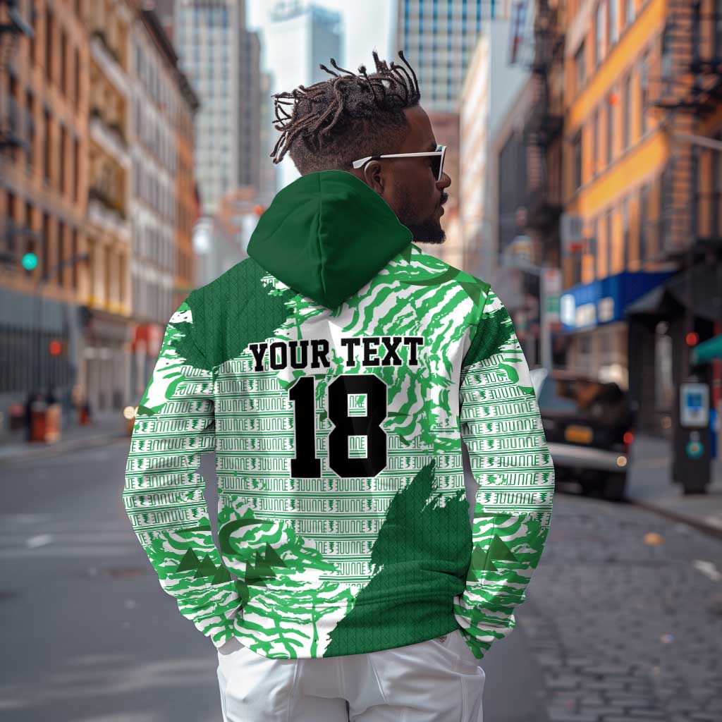 Custom Nigeria Fooball Zip Hoodie Super Eagles National Pride
