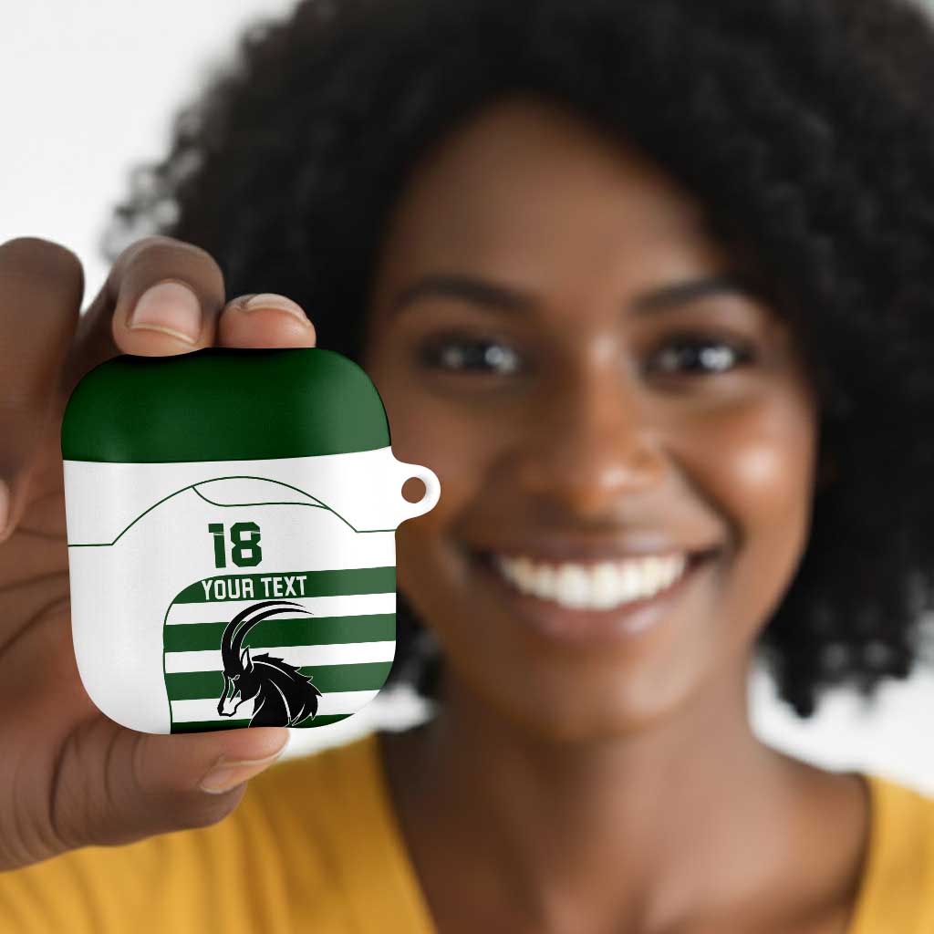 Custom Zimbabwe Sables Rugby AirPods Case Go Champion