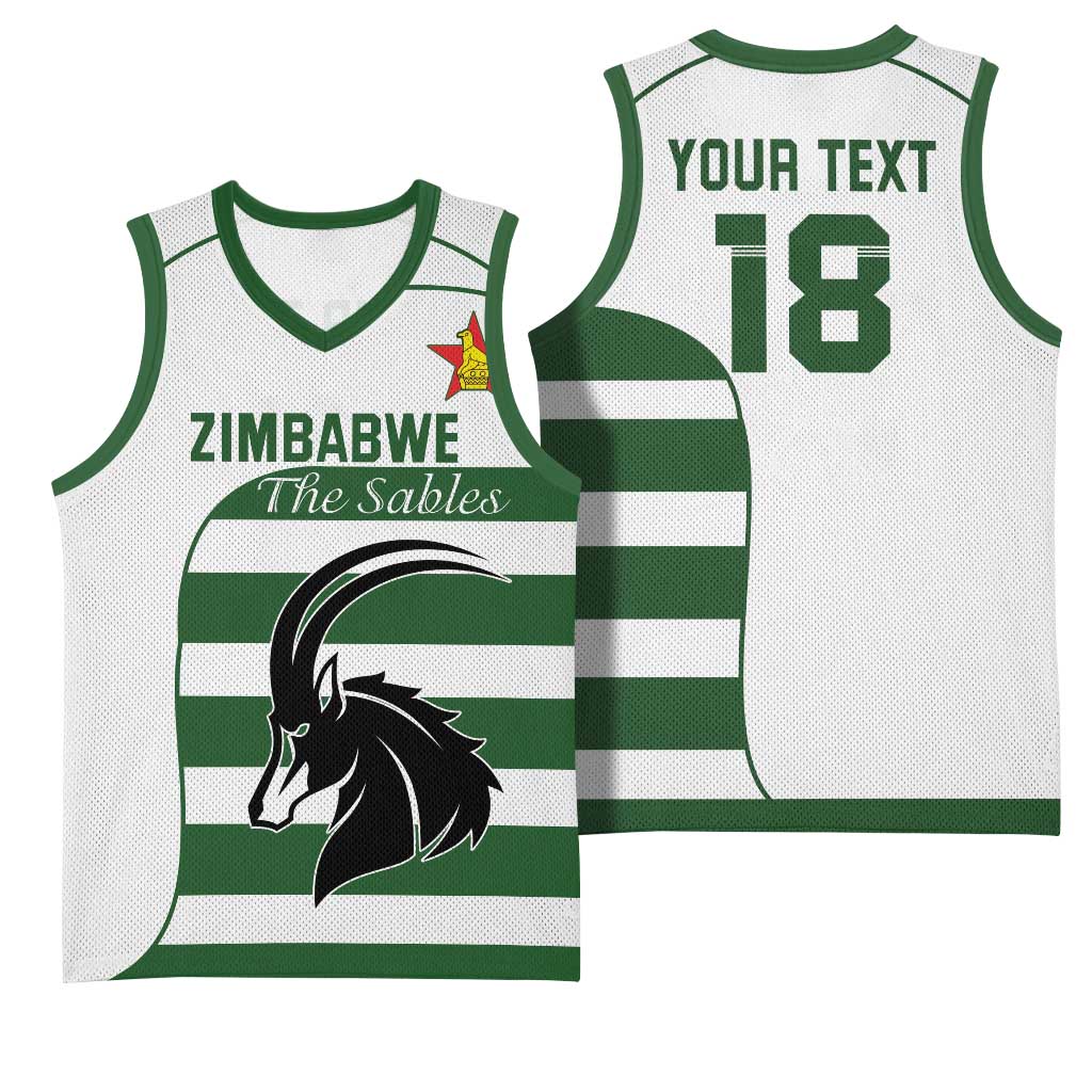 Custom Zimbabwe Sables Rugby Basketball Jersey Go Champion LT18