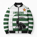 Custom Zimbabwe Sables Rugby Bomber Puffer Jacket Go Champion