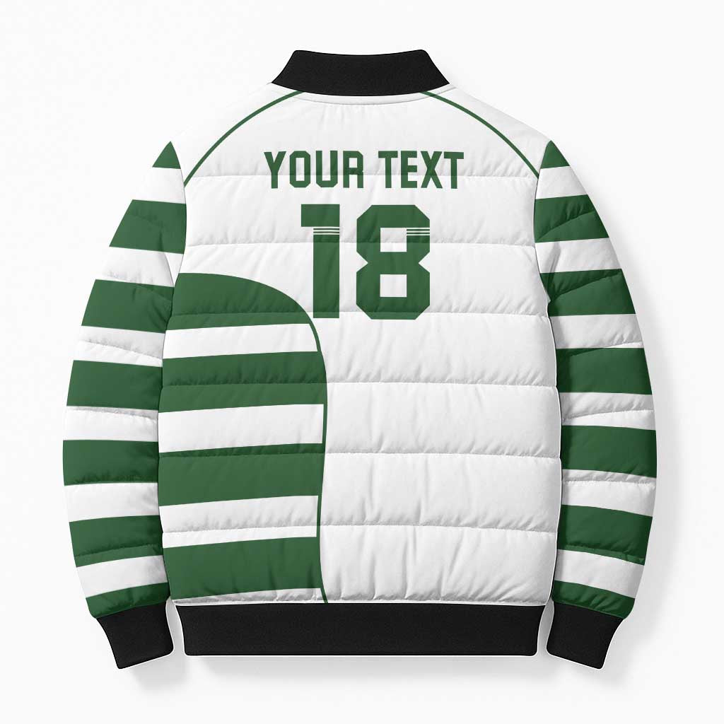 Custom Zimbabwe Sables Rugby Bomber Puffer Jacket Go Champion