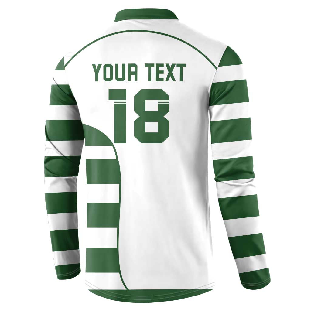 Custom Zimbabwe Sables Rugby Button Sweatshirt Go Champion