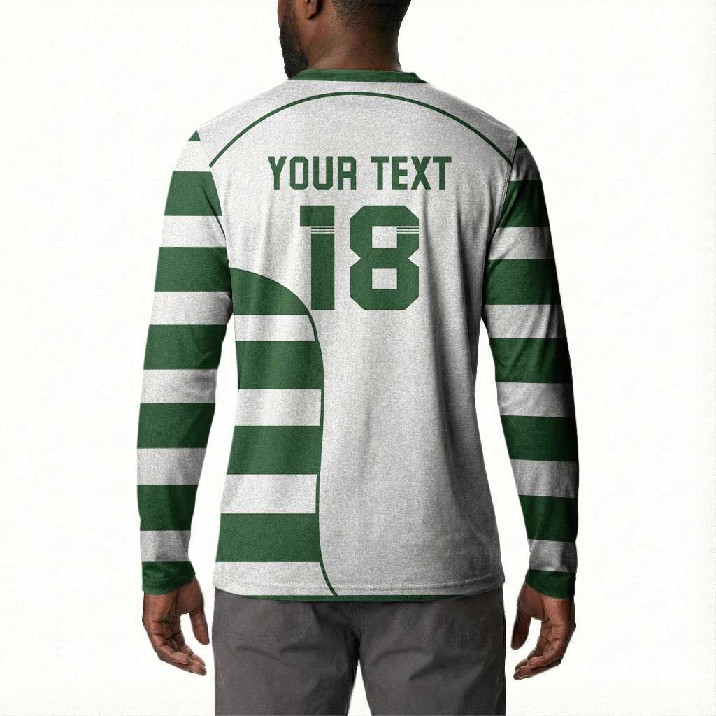 Custom Zimbabwe Sables Rugby Button Sweatshirt Go Champion
