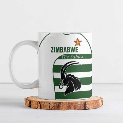 Custom Zimbabwe Sables Rugby Ceramic Mug Go Champion