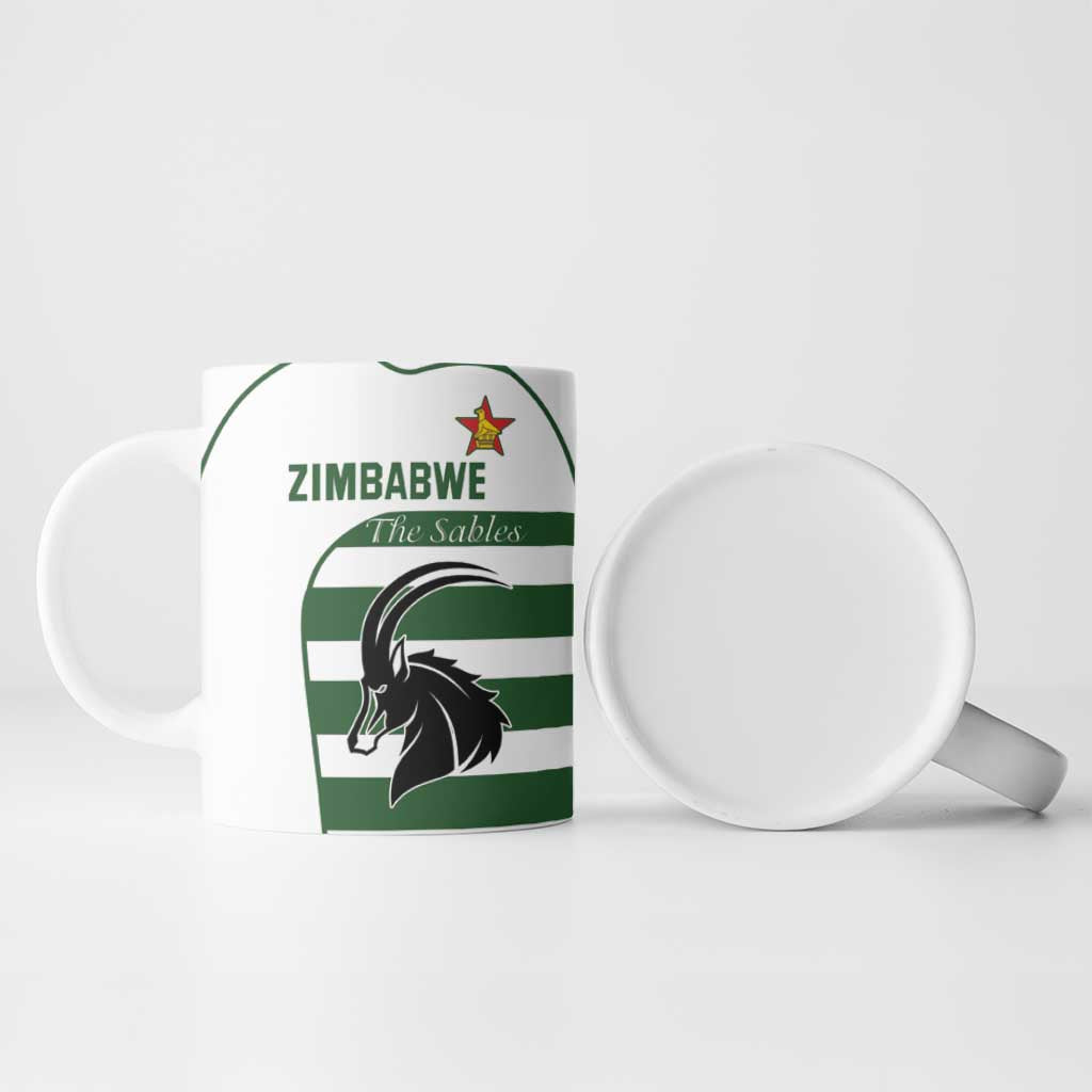 Custom Zimbabwe Sables Rugby Ceramic Mug Go Champion