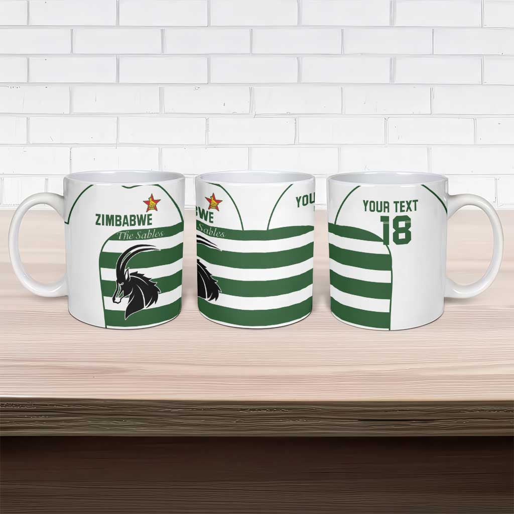 Custom Zimbabwe Sables Rugby Ceramic Mug Go Champion