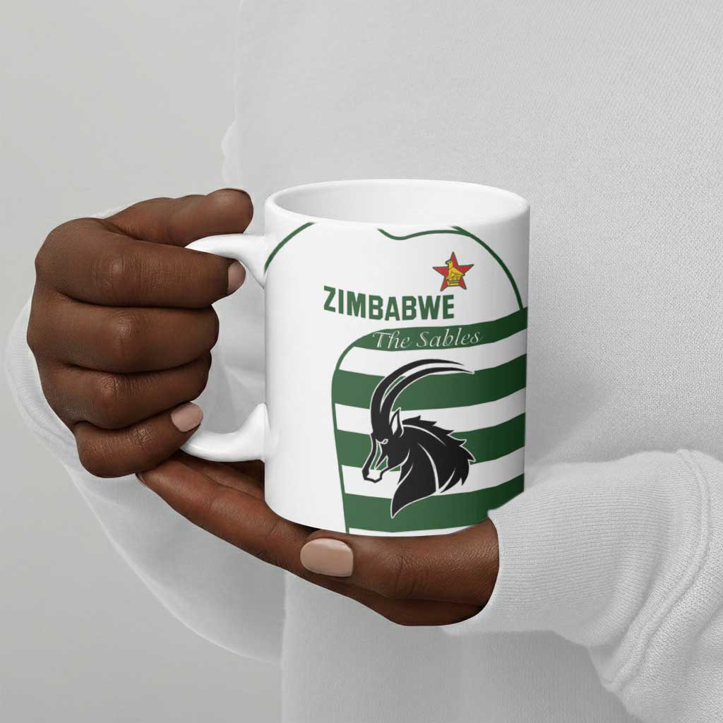 Custom Zimbabwe Sables Rugby Ceramic Mug Go Champion