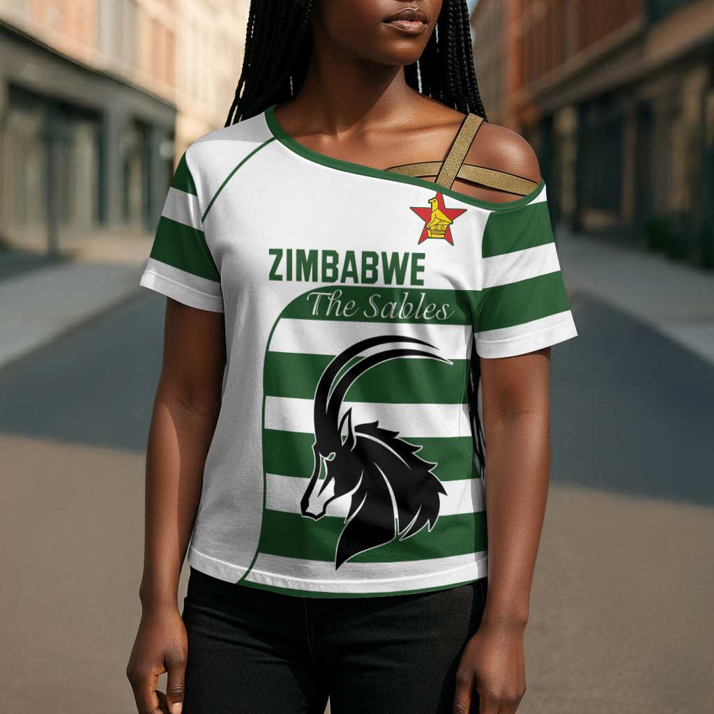 Custom Zimbabwe Sables Rugby Cross Shoulder Shirt Go Champion