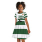 Custom Zimbabwe Sables Rugby Kid Short Sleeve Dress Go Champion - African Pride